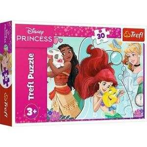 Puzzle Trefl din 30 piese- Frumoasele și curajoasele printese Disney imagine