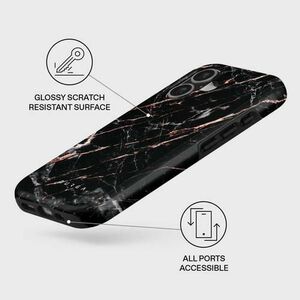 Husa Burga Dual Layer Magsafe Rose Gold Marble pentru iPhone 17 imagine