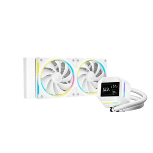 Cooler CPU Deepcool LM240, iluminare RGB, 2500-3400RPM (Alb) imagine