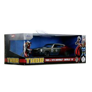 Set masinuta metalica si figurina Jada Marvel Thor si Chevy Chevelle Ss, Scara 1 la 32 imagine