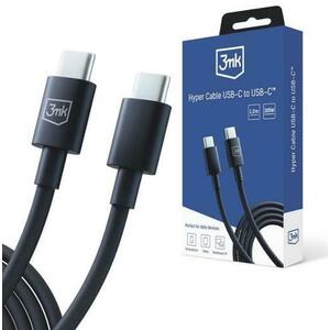 Cablu Date si Incarcare USB-C - USB-C 3MK Hyper, 100W, 1.2m, Negru imagine