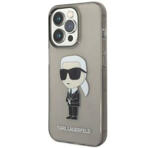 Protectie Spate Karl Lagerfeld Ikonik NFT pentru Apple iPhone 14 Pro Max (Transparent/Negru) imagine