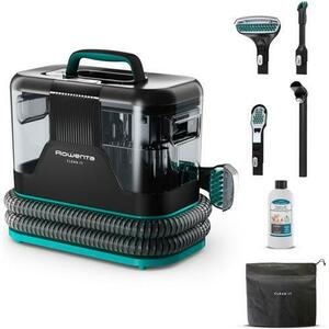 Aspirator cu spalare Rowenta Clean IT IN5020F0, 750W, putere aspirare 13.5kpa, rezervor apa & detergent 2.3L, rezervor apa murdara 1.5L, perii 8/15 cm, accesoriu spatii inguste & incaltaminte, auto clean, detergent 250ml inclus, husa (Negru) imagine