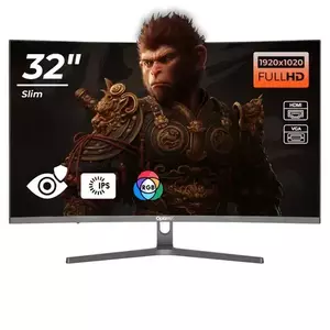 Monitor LED Gaming Curbat 32 inch OptimX MT32J, Full HD 1920x1020 VGA, HDMI, Slim, RGB Light imagine