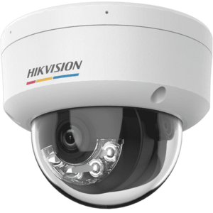Camera supraveghere IP Dome cu iluminare duala Hikvision ColorVu DS-2CD1127G2H-LIU, 2 MP, 2.8 mm, IR/Lumina calda 30 m, microfon, ONVIF, PoE imagine