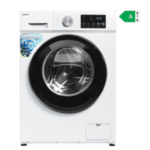Masina de spalat rufe VIVAX WFL-140712CI, 7kg, 1400 RPM, BLDC Motor Inverter, Clasa A, Steam, Baby Care, Eco, Display digital, Temperatura reglabila, Drum Clean Sterilization, Qucik Wash, Delay Start, 12 Programe (Alb) imagine