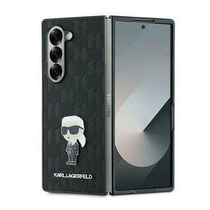 Husa Karl Lagerfeld Saffiano Monogram Ikonik pentru Samsung Galaxy Z Fold6 F956, Neagra imagine