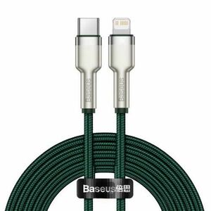 Cablu Date si Incarcare USB-C - Lightning Baseus Cafule Metal Series CATLJK-B06, 20W, 2m, Verde imagine