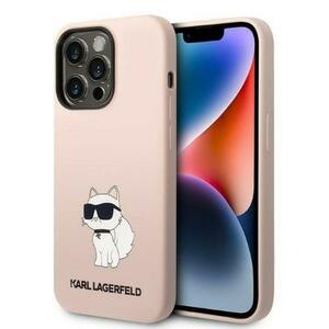 Husa pentru Apple iPhone 14 Pro, Karl Lagerfeld, Silicone Choupette, Roz imagine