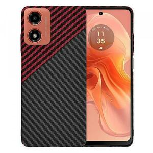 Husa pentru Motorola Moto G04s / E14 / G04 / G24, Techsuit, Carbonite FiberShell, Neagra Rosie imagine