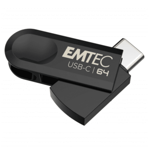 Stick USB Emtec C280 Single, 64GB, USB Type-C 3.2 (Negru) imagine