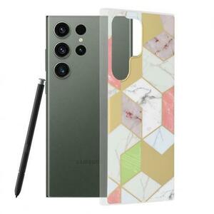 Husa pentru Samsung Galaxy S23 Ultra S918, Techsuit, Marble, Mov imagine