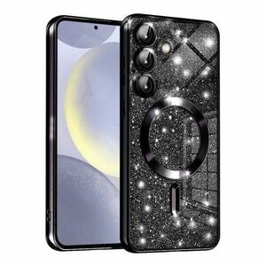 Husa MagSafe pentru Samsung Galaxy S24+ S926, Techsuit, Luxury Glitter, Neagra imagine
