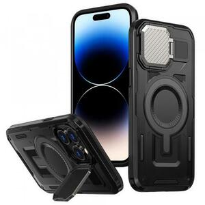 Husa MagSafe pentru Apple iPhone 14 Pro, Techsuit, CamVault, Neagra imagine