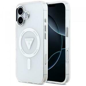 Husa MagSafe pentru Apple iPhone 17, Guess, IML Gradient Triangle Logo, Transparenta imagine