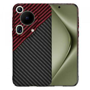 Husa pentru Huawei Pura 70 Ultra, Techsuit, Carbonite FiberShell, Neagra Rosie imagine
