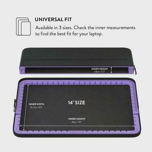 Husa antisoc Laptop 14 inch Burga Always Late BHAL14IAWL, cu fermoar, rezistenta la apa (Bej) imagine