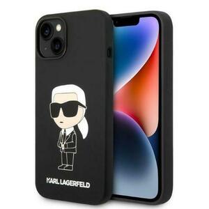 Husa pentru Apple iPhone 14 Plus, Karl Lagerfeld, Silicone Ikonik Karl, Neagra imagine