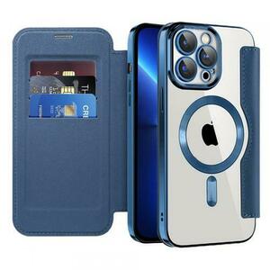 Husa MagSafe pentru Apple iPhone 13 Pro Max, Techsuit, SmartMag Book, Albastra imagine