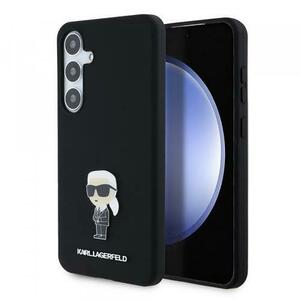 Husa pentru Samsung Galaxy S24+ S926, Karl Lagerfeld, Silicone Ikonik Karl Metal, Neagra imagine