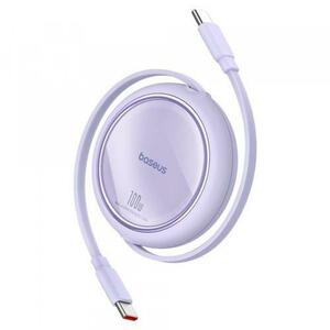Cablu Date si Incarcare USB-C - USB-C Baseus Free2Draw Mini Retractable P10364500511-00, 100W, 1m, Mov imagine