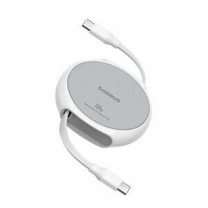 Cablu Date si Incarcare USB-C - USB-C Baseus Pathfinder Retractable P10368400211-00, 100W, 1m, Alb imagine
