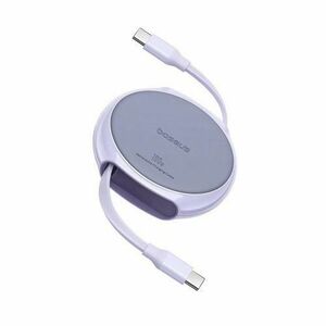 Cablu Date si Incarcare USB-C - USB-C Baseus Pathfinder Retractable P10368400511-00, 100W, 1m, Mov imagine