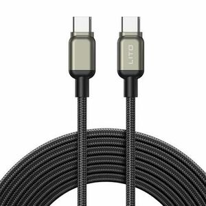 Cablu Date si Incarcare USB-C - USB-C Lito LD17, 100W, 1m, Negru imagine