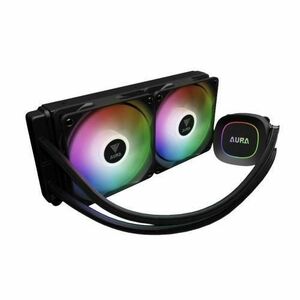 Cooler CPU Gamdias Aura GL240 Lite, iluminare RGB, 800 - 1800rpm (Negru) imagine