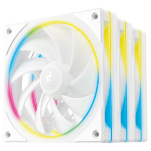 Set ventilatoare Deepcool FL12 SE, 3 x 120mm, iluminare RGB, 400 - 1900rpm (Alb) imagine