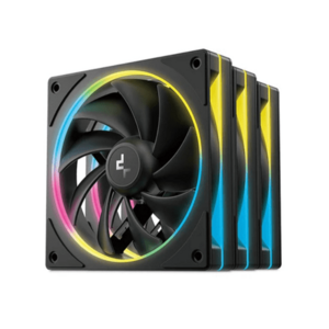 Set ventilatoare Deepcool FL12 SE, 3 x 120mm, iluminare RGB, 400 - 1900rpm (Negru) imagine
