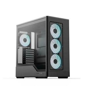 Carcasa Aerocool D520A V1, Tempered Glass, Mid Tower, Negru imagine
