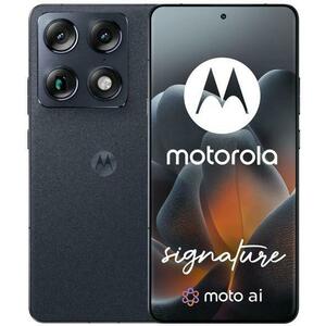 Telefon Mobil Motorola Moto Signature, Procesor Qualcomm SM8845 Snapdragon 8 Gen 5, LTPO AMOLEDD 6.8inch, 16GB RAM, 512GB Flash, Camera Tripla 50 + 50 + 50 MP, Wi-Fi, 5G, Dual Sim, Android (Negru) imagine