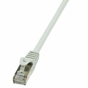 Cablu S/FTP LOGILINK Cat5e, cupru-aluminiu, 0.5 m, gri, AWG26, dublu ecranat CP1022D imagine