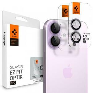Folie de protectie Camera Spate Spigen GlastR EZ FIT Optik Pro pentru Apple iPhone 17 / 16 Plus / 16, Sticla Securizata, Set 2 bucati imagine