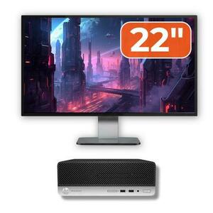 Pachet Calculator Refurbished HP ProDesk 400 G4 SFF, Intel Core i5-6500 3.20GHz, 8GB DDR4, 256GB SSD + Monitor 22" imagine