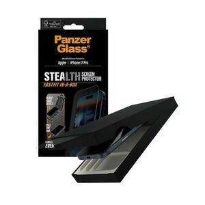 Folie de protectie Ecran PanzerGlass Ultra-Wide Fit Stealth Fastfit pentru Apple iPhone 17 Pro, Sticla Securizata, Full Glue, Neagra imagine
