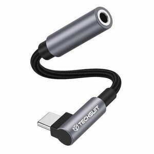 Adaptor Techsuit AC7 MusicDox, Audio USB-C - 3.5mm (Gri) imagine