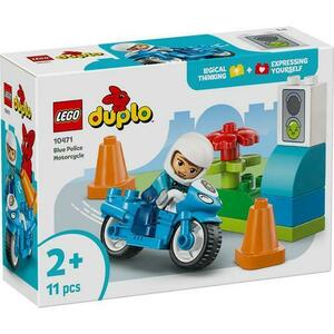 LEGO® DUPLO Town - Motocicleta albastra de politie 10471, 11 piese imagine