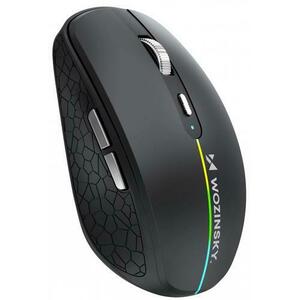 Mouse Gaming Wireless WZK WMGK-1132, 1600DPI, RGB, BT / Wi-Fi, Negru imagine