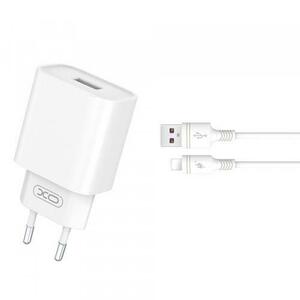 Incarcator Retea Cu Cablu Lightning XO Design CE02D, 18W, 3A, 1 x USB-A (Alb) imagine