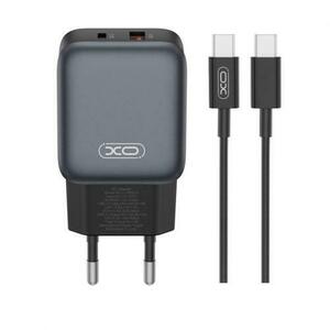 Incarcator Retea Cu Cablu USB-C XO Design L156, 30W, 3A, 1 x USB-A - 1 x USB-C (Negru) imagine