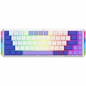 Tastatura Gaming Wireless Proove AFK, RGB, BT / Wi-Fi / Wired, 1.5m, Alb imagine