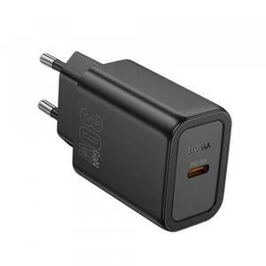 Incarcator Retea HOCO N62, 30W, 3A, 1 x USB-C (Negru) imagine