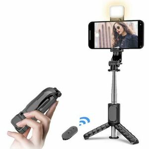 Selfie Stick Bluetooth Techsuit Q11s, Universal (Negru) imagine