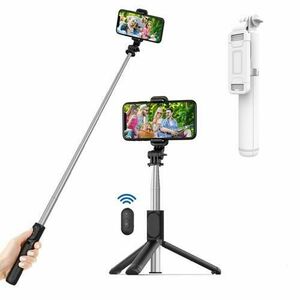 Selfie Stick Bluetooth Techsuit Q01, Universal, Alb imagine