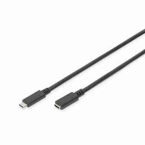 Cablu de date Digitus Assmann AK-300210-015-S, USB tip C, 1.5 m, extensibil (Negru) imagine