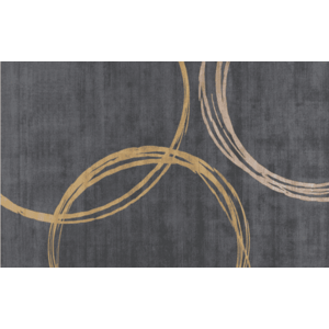 Covor printat Heinner Circle 2000x3000mm (Gri/Auriu) imagine