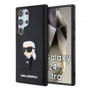 Husa pentru Samsung Galaxy S24 Ultra S928, Karl Lagerfeld, 3D Rubber Ikonik Karl, Neagra imagine