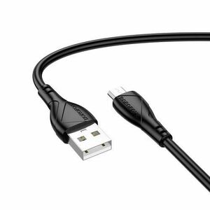 Cablu Date/Incarcare Borofone BX121 Energy, USB-A - microUSB, 18W, 1m (Negru) imagine